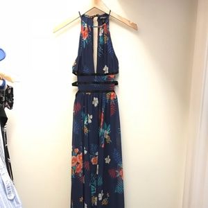 Grecian Floral Maxi Dress - Express